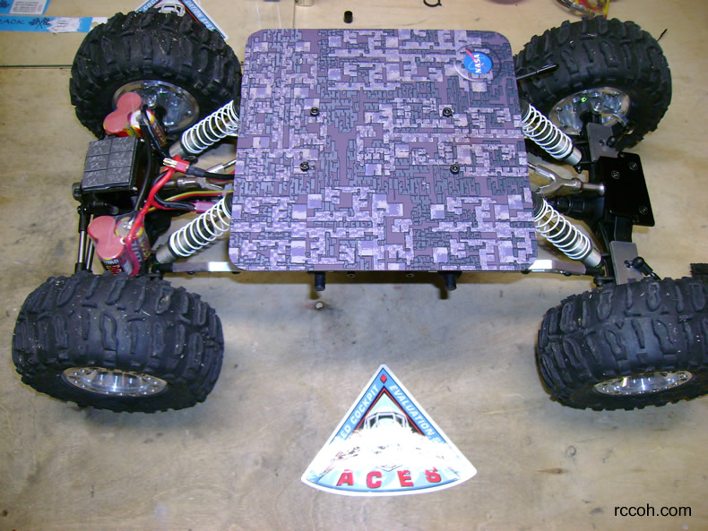 NASA Plate mounted on crawler