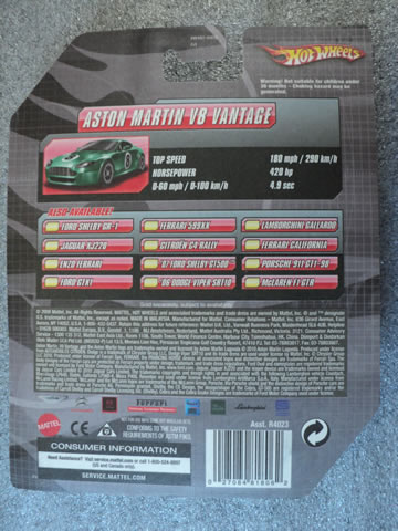 Aston Martin Rear Card