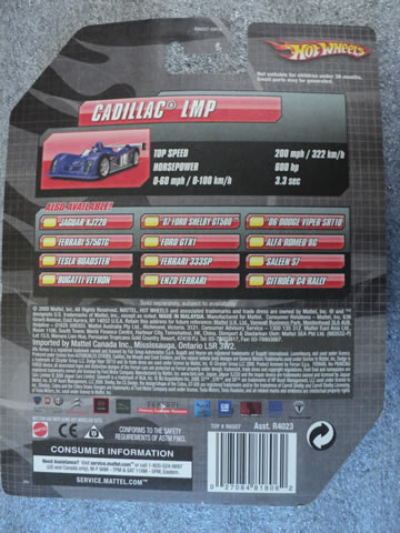 Cadillac LMP Rear Card
